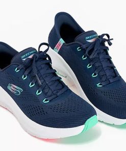 Skechers Slip- -ins Arch Fit Vegan Washable Mesh Sneakers - Easy Chic