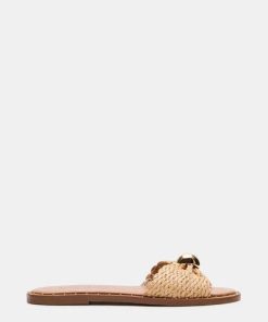 Steve Madden Dipsy Sandals In Natural Raffia