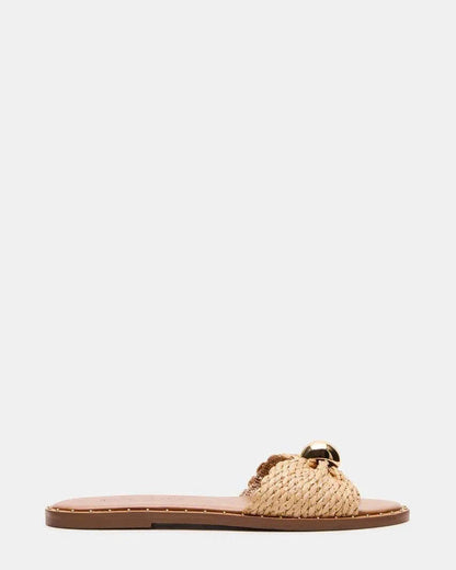 Steve Madden Dipsy Sandals In Natural Raffia
