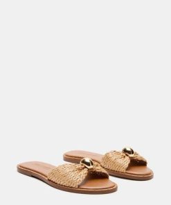 Steve Madden Dipsy Sandals In Natural Raffia