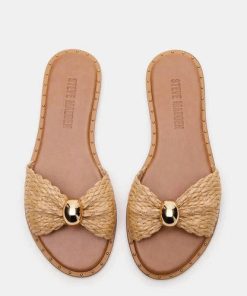 Steve Madden Dipsy Sandals In Natural Raffia