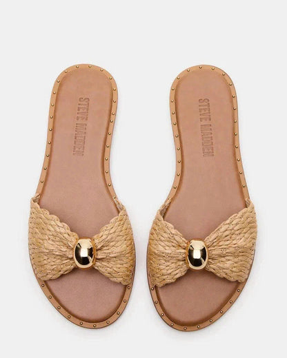 Steve Madden Dipsy Sandals In Natural Raffia