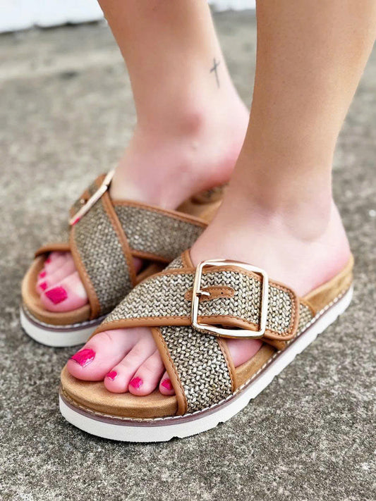 Corkys Booked Sandal In Tan