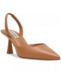 Steve Madden Finlee Leather Heels In Tan