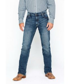 Wrangler Retro Men's Layton Medium Wash Low Rise Slim Bootcut Jeans