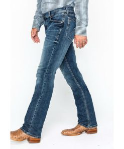 Wrangler Retro Men's Layton Medium Wash Low Rise Slim Bootcut Jeans